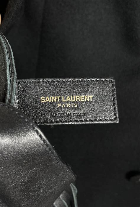 anita ysl bag|SAINT LAURENT Lambskin Anita Tassed Crossbody Bag Black .